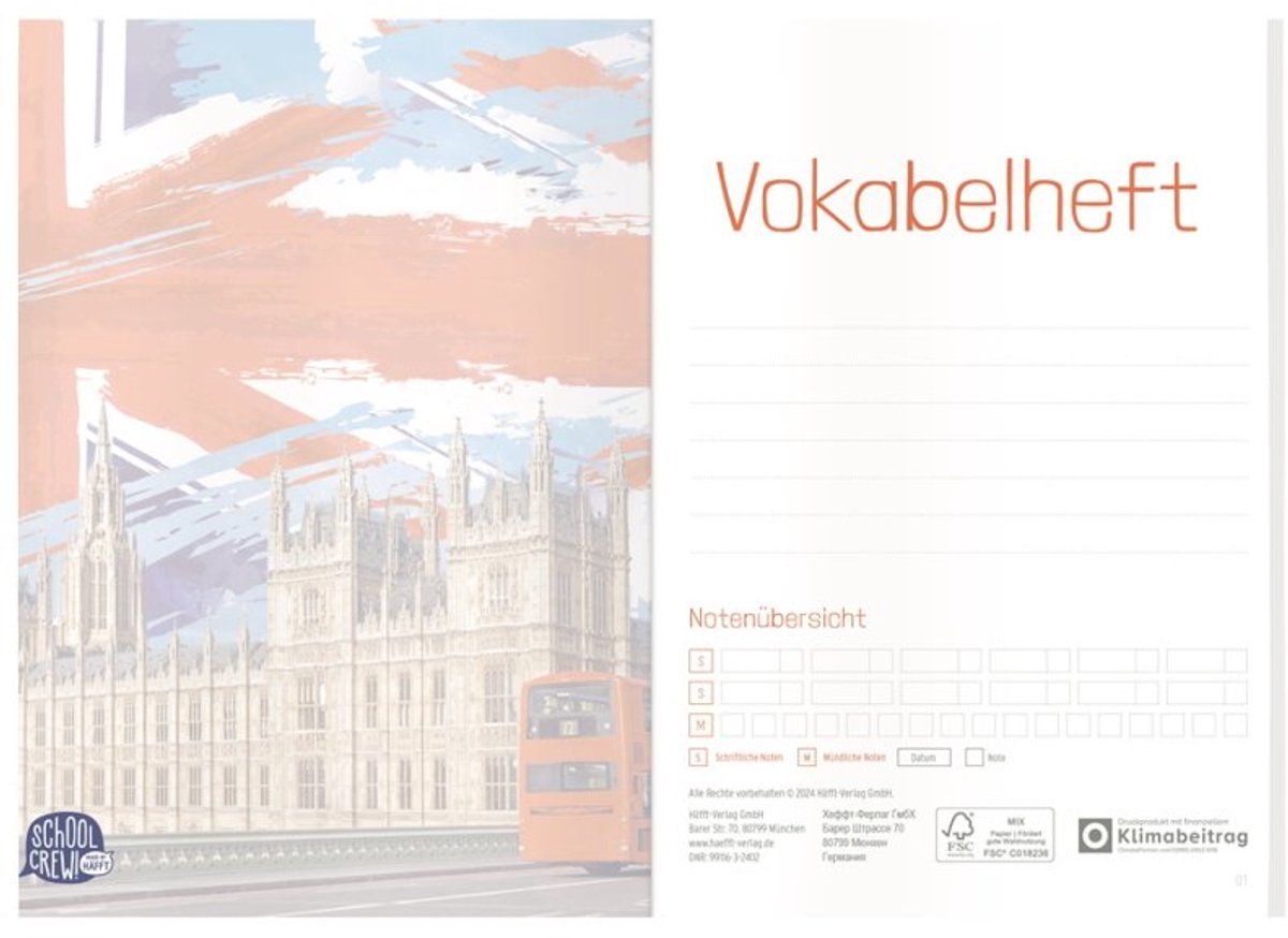 Häfft SchoolCrew! Woordenschrift Wegweiser, A5, 2 kolommen, 32 vel