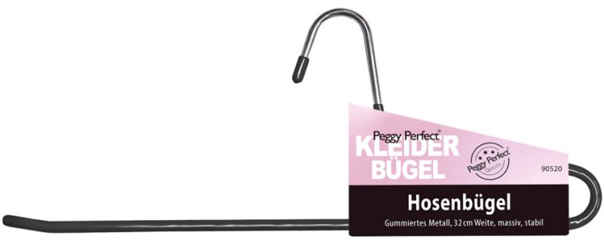 Peggy Perfect metalen kledinghangers, rubber coating, broeken en rokken, 32 cm