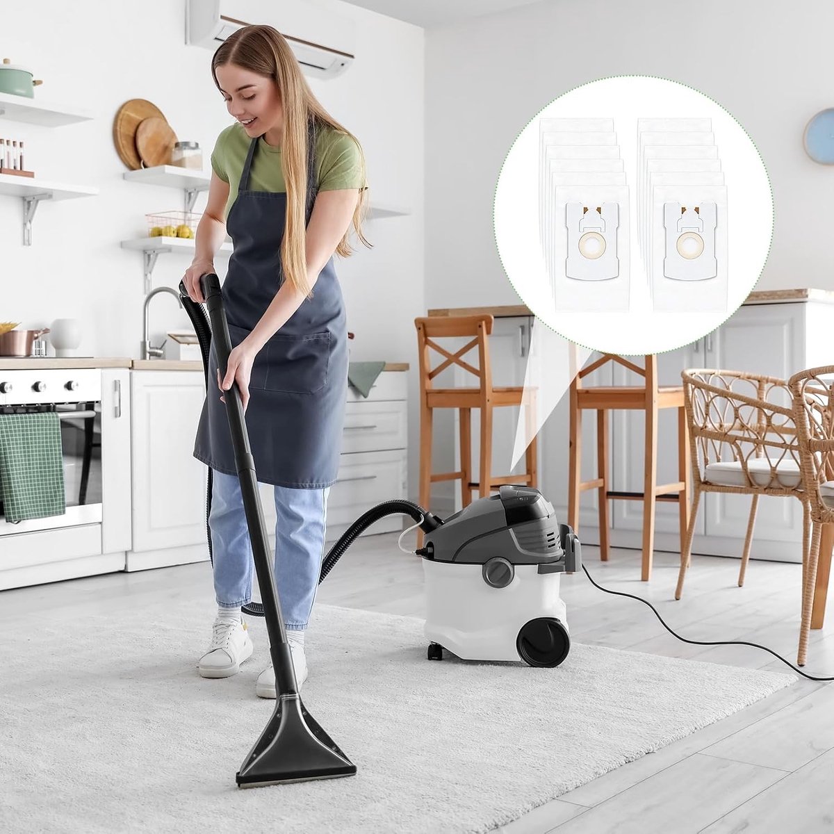 12 Stuks Stofzuigerzakken Compatibel met Vorwerk Tiger 260 - Hoogwaardige Stofzakken voor Kobold VT260 VT265 VT270 VT300 en Stofzuigeraccessoires