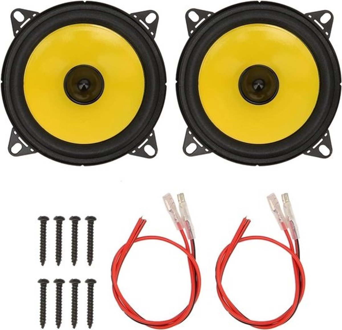 Autoluidsprekers - Muzieksysteem - Verbeterd geluid - Hoge vermogensweergave - 4 inch - Zwart