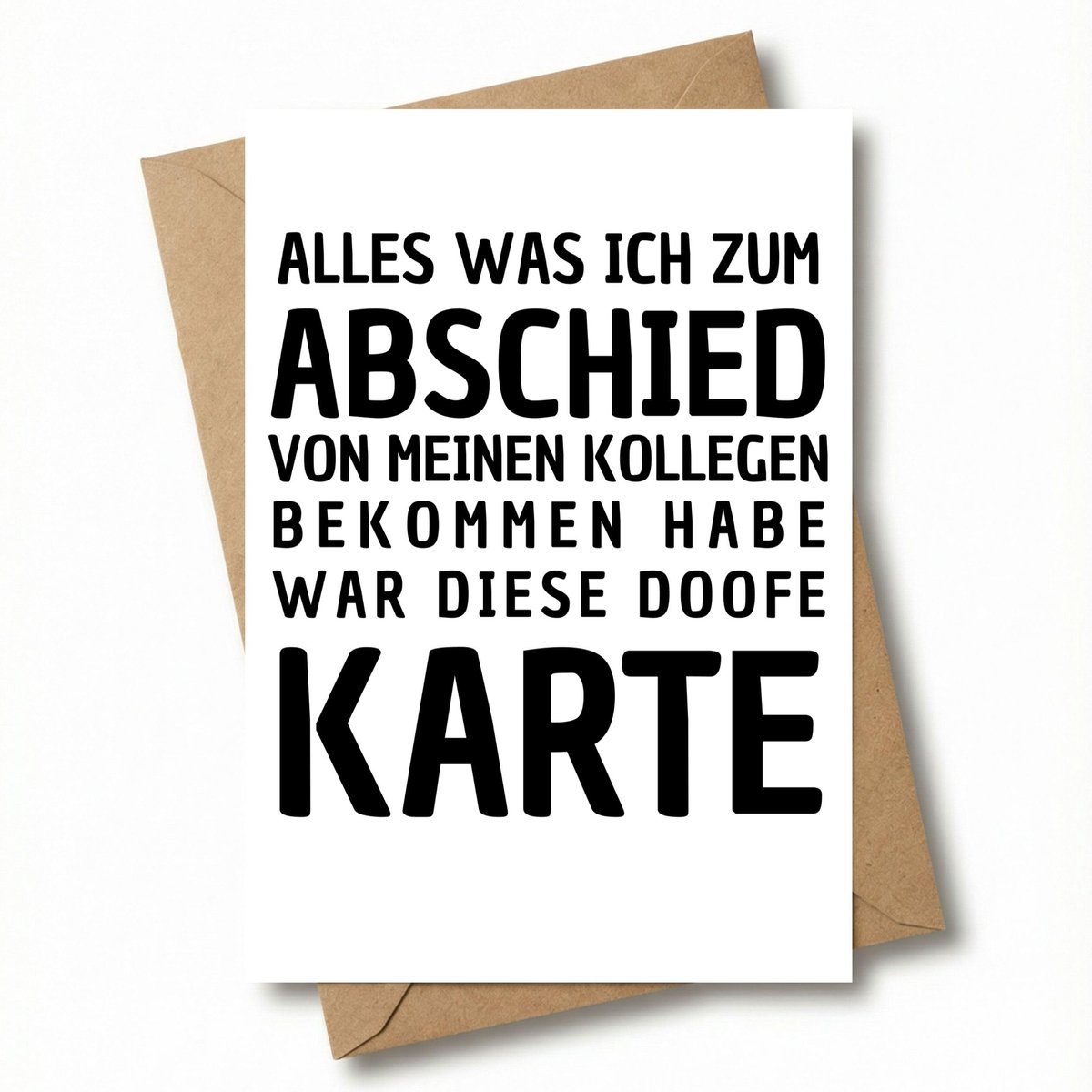 Afscheidskaart voor collega - Grappige klappert - Met envelop - Origineel afscheidscadeau - ShopVlot