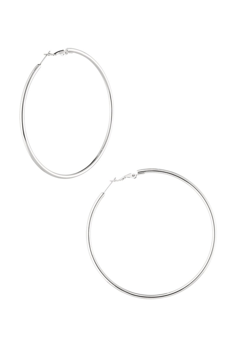 Basic Hoops Medium - Zilver - 6 cm - Yehwang