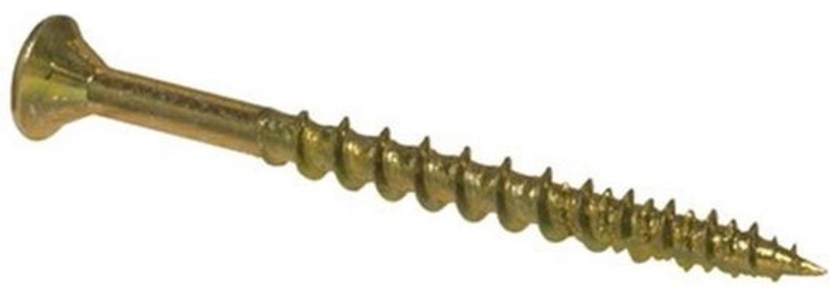 40-delige houtschroevenset - Bevestigingsmateriaal - Voor houtbewerking - Zonder voorboren - 2.5 inch - Geel