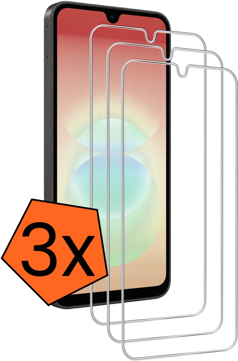 Screenprotector - 3 Stuks - Geschikt voor Samsung Galaxy A18 - Extra Sterk - Gehard Glas - Beschermglas - Tempered Glass - Screen Protector
