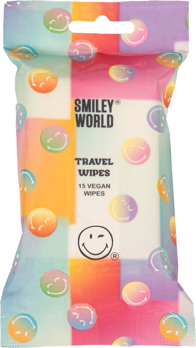 SmileyWorld® – Vochtige Doekjes – Reisdoekjes – 15x 24 Vegan Doekjes