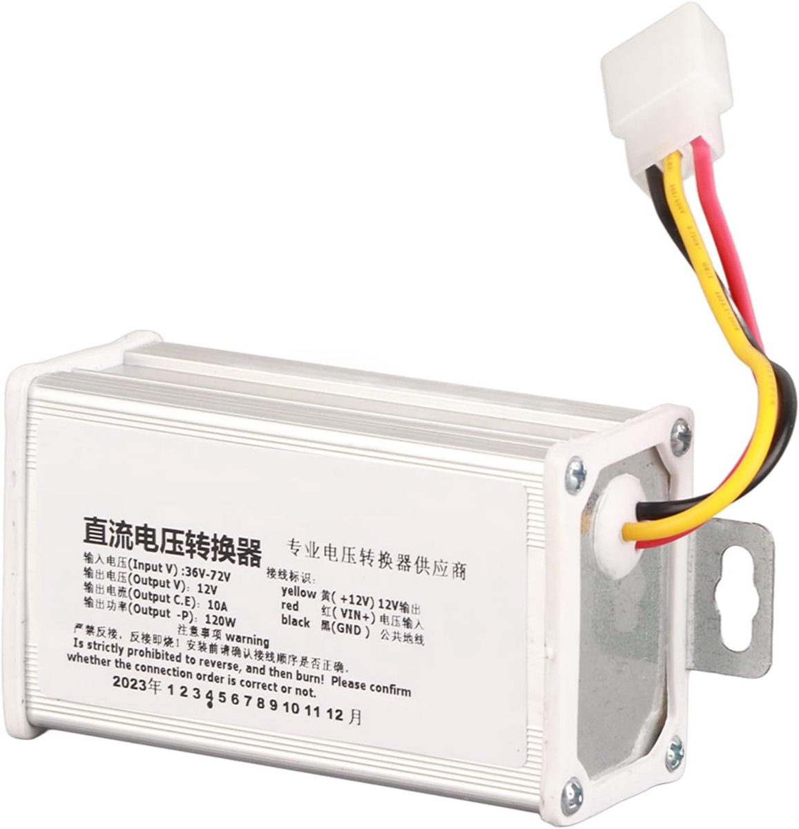 DC Converter 36V-72V naar 12V 10A - Compacte transformator - Geschikt voor elektrische scooters - ShopVlot