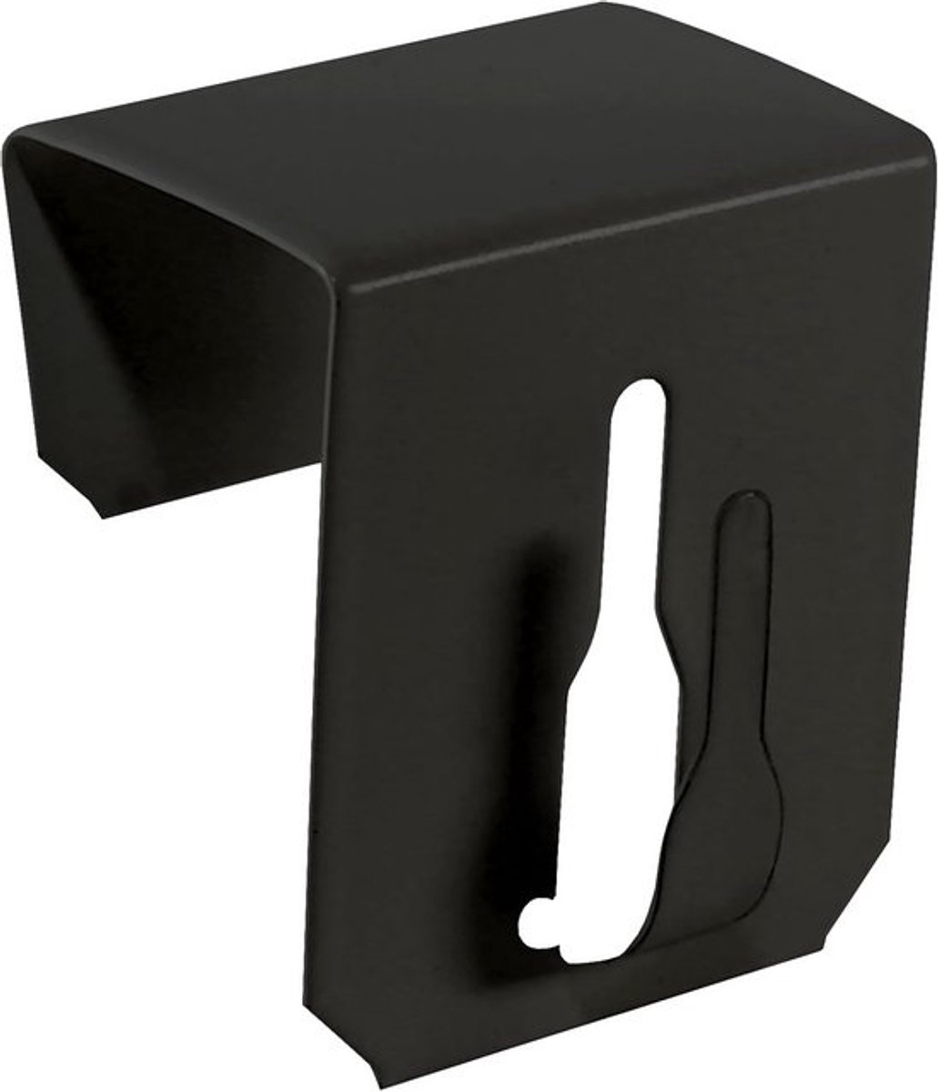 Vensterhaken - Decoratieve haken - Voor het ophangen van raamdecoratie - Zonder boren - Voor diktes tot 23 mm - Antracietgrijs