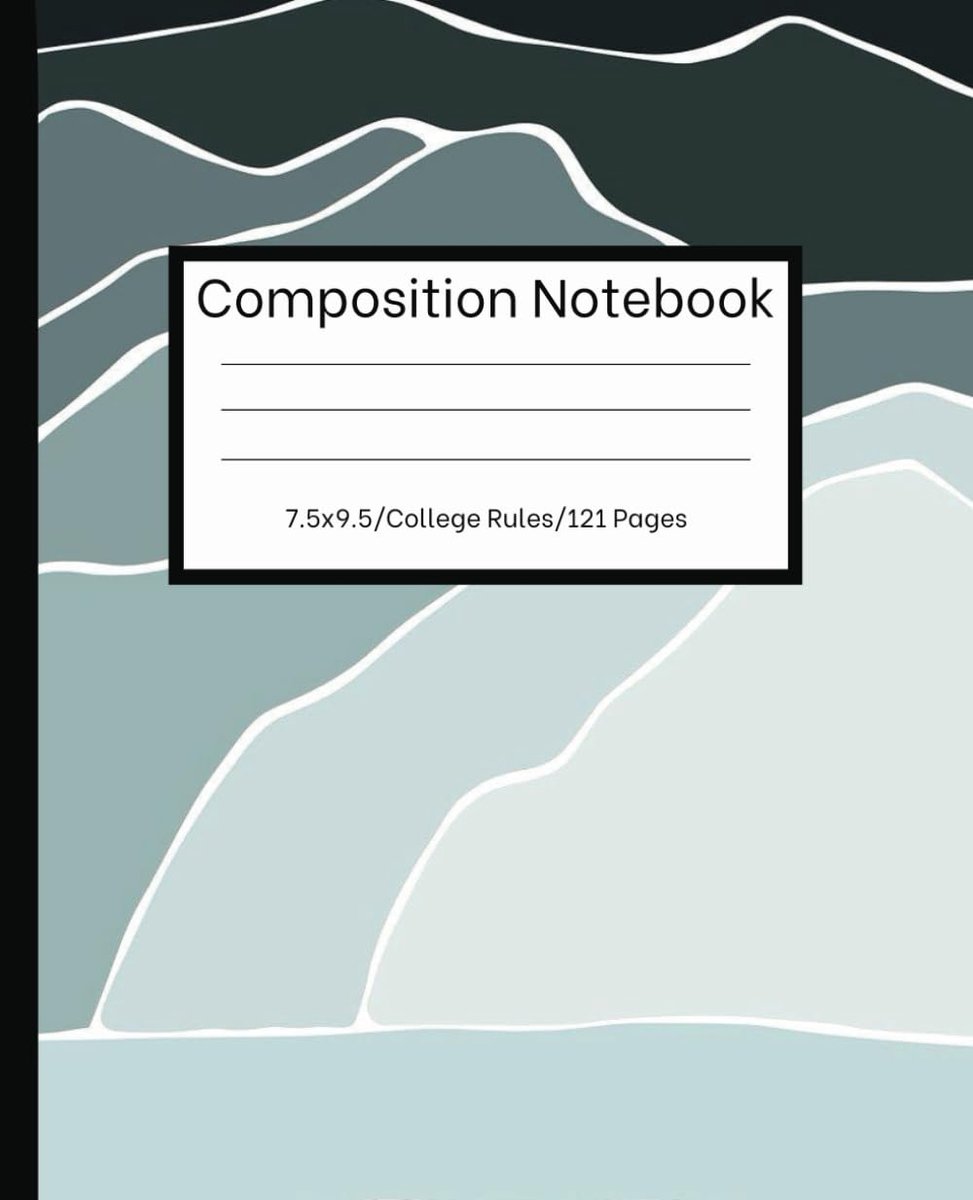 Stylish Mountain-Themed Composition Notebook with Trendy Design - ShopVlot