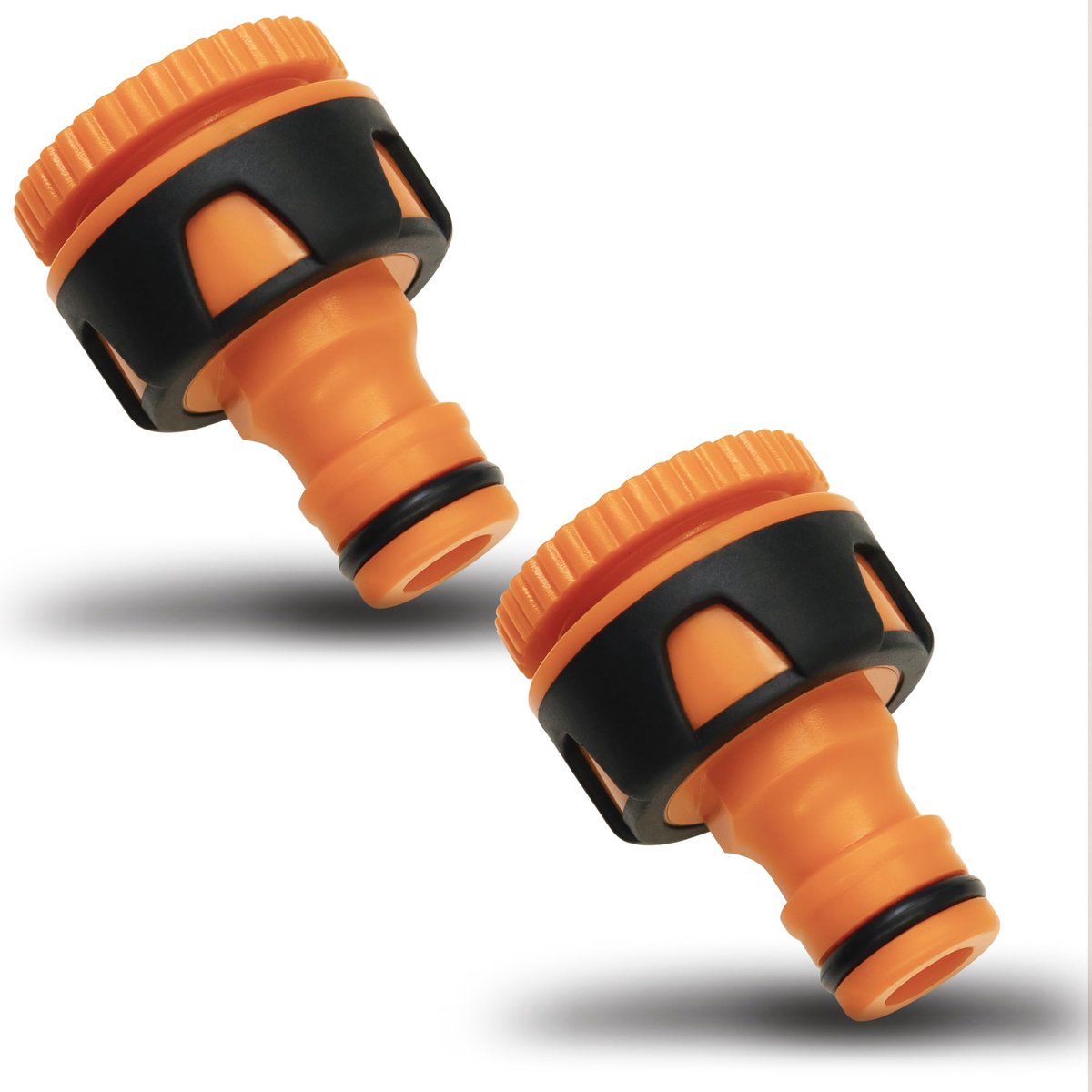 Kraanadapter 3/4 en 1/2 inch - kunststof - slangaansluiting - ideaal voor tuinslangen - ShopVlot