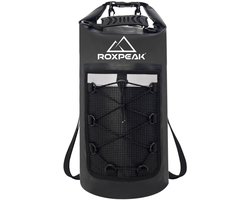 RoxPeak® AquaGuard Drybag - 30 Liter - Waterdichte tas - Boot tas - Watersport tas - Wintersport tas - Survival & Outdoor rugtas - zwart