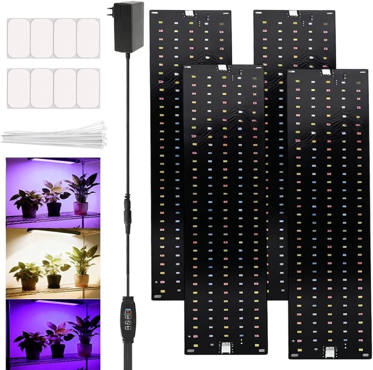 Full Spectrum LED Plant Lamp met 540 LEDs, 3 Lichtmodi, 10 Dimmers en Timer voor Optimale Groei van Binnenplanten