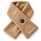 Wahrm Verwarmde Sjaal Dames en Heren – Oplaadbaar met 5.000 mAh Powerbank – 3 Warmtestanden – Zachte Fleece – Beige