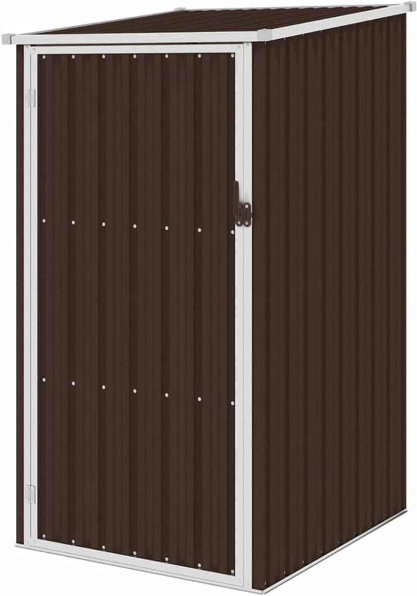Tuinhuis - opslag - Gereedschapsschuur - magazijn - Tuinspullen opbergen - Verzinkt staal - 87 x 98 x 159 cm - Bruin
