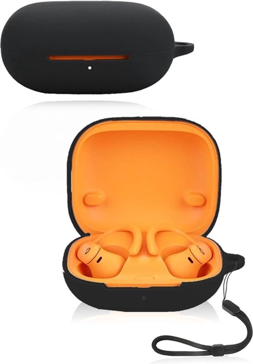 Beschermhoes voor oplaadcase - Cover voor oordopjes - Voor draadloos luisteren - Volledige bescherming - Compact ontwerp - Zwart