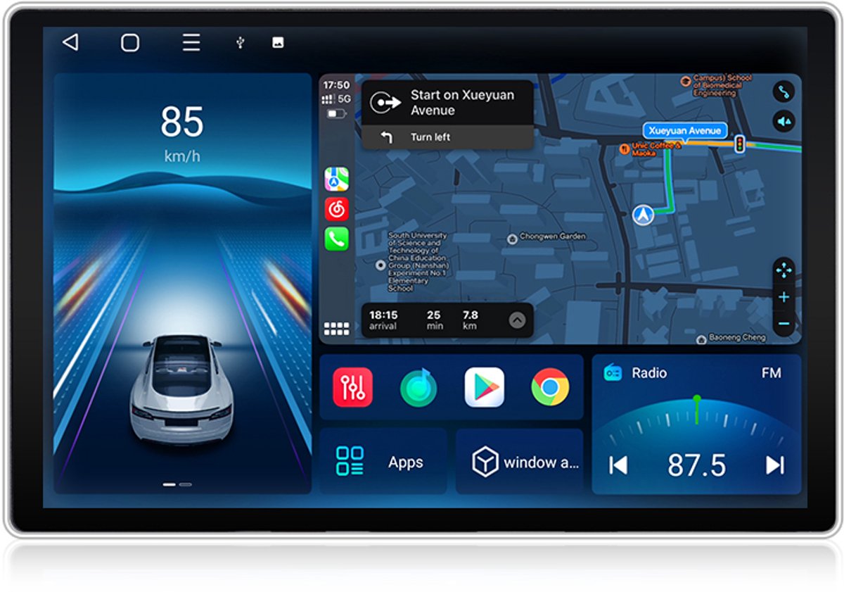 Junsun Android 15 Autoradio Geschikt Voor BMW E46 3er 318 320 325 M3 - 6GB+128GB - Draadloze CarPlay & Andriod Auto met Bluetooth - GPS-Navigatiesystem - 13.1 inch 2K Touchscreen - 4G & WiFi - DSP - Stuurwielbediening