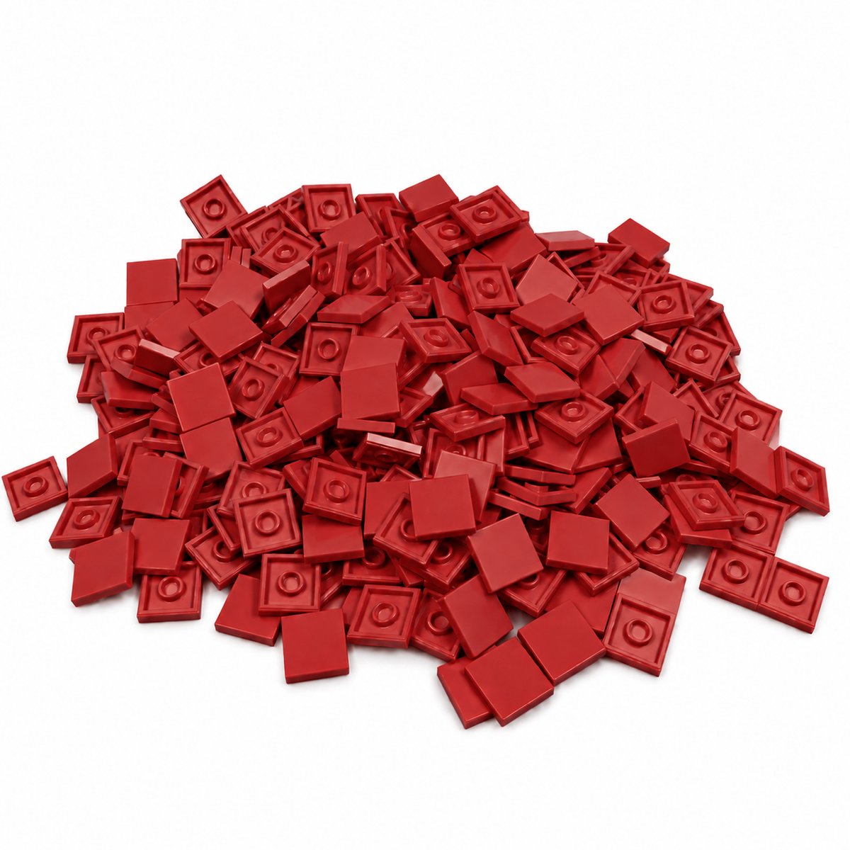 200 Bouwstenen 2x2 tile | Rood | Compatibel met Lego Classic | Keuze uit vele kleuren | SmallBricks