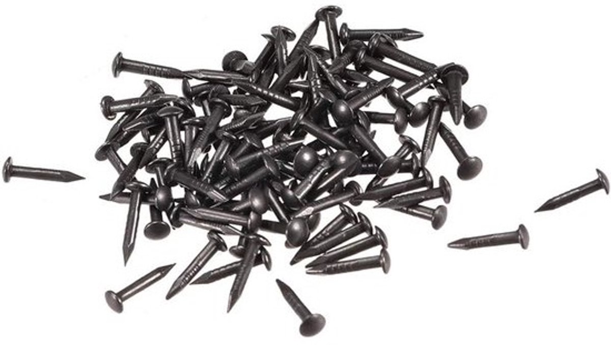 Kleine spijkers - Bevestigingsmateriaal - Voor houtbewerking - Zwart gecoat - 1.2x8mm