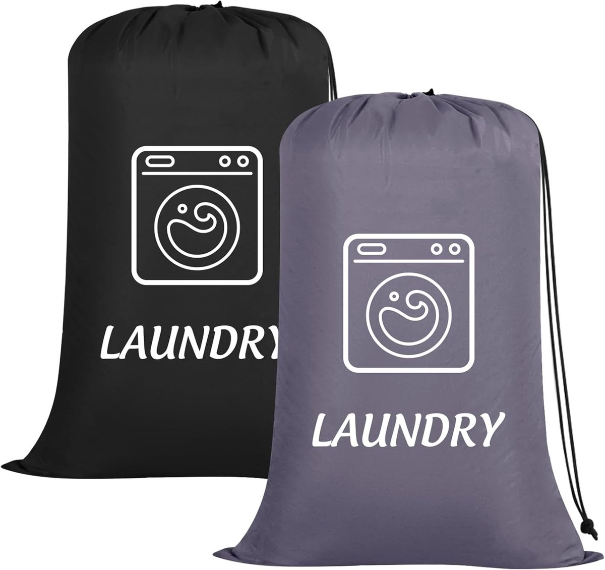 Grote Reiswaszakken met Trekkoord, 2-Pack, 24 x 36 Inch, Ideaal voor Vakantie en Camping