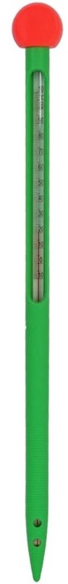 Grondthermometer - Bodemtemperatuurmeter - Meten bij tuinieren - Robuust ontwerp - Lengte 32 cm - Beige