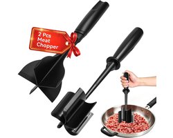 Chop Divider, 2 Pieces, Minced Meat, Pestle with 5 Knives, Chop Mincer, Plastic, Heat-resistant, Pestle Meat, 2 Sizes - ShopVlot
