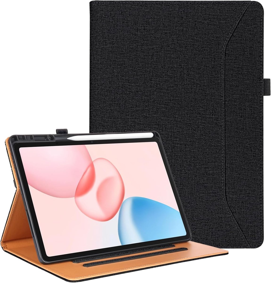 For Honor Pad 10 Case with Pencil Holder, Cover for Honor Pad 10 12.1 Inch Case with Hand Strap, Black - ShopVlot