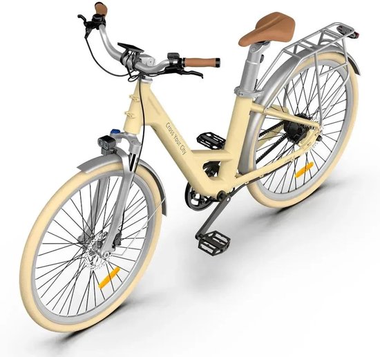 ADO Air 28 - Elektrische Fiets - 28 inch - 250W motor - Actieradius tot 100 km - Hydraulische schijfremmen - 346Wh accu - Lage instap - Geel — afbeelding 5