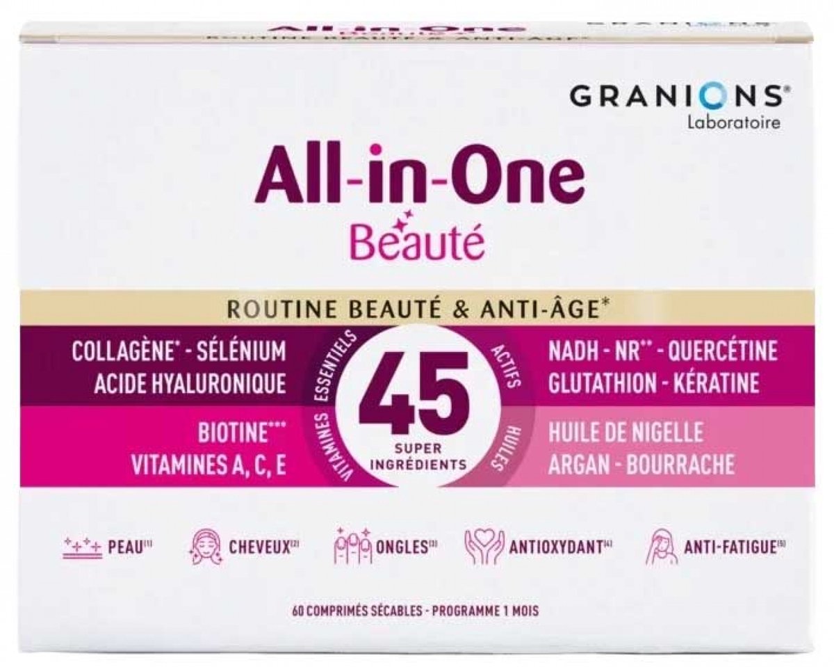 Granions All-In-One Schoonheid & Anti-Aging 60 Deelbare Tabletten