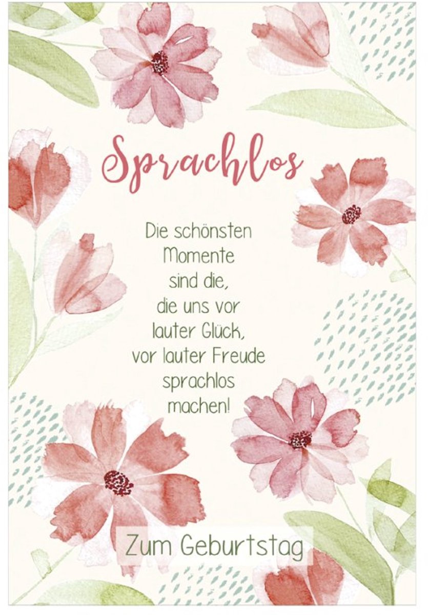 SUSY CARD verjaarsdagskaart Sprakeloos, 115×170 mm, 100% gerecycled papier