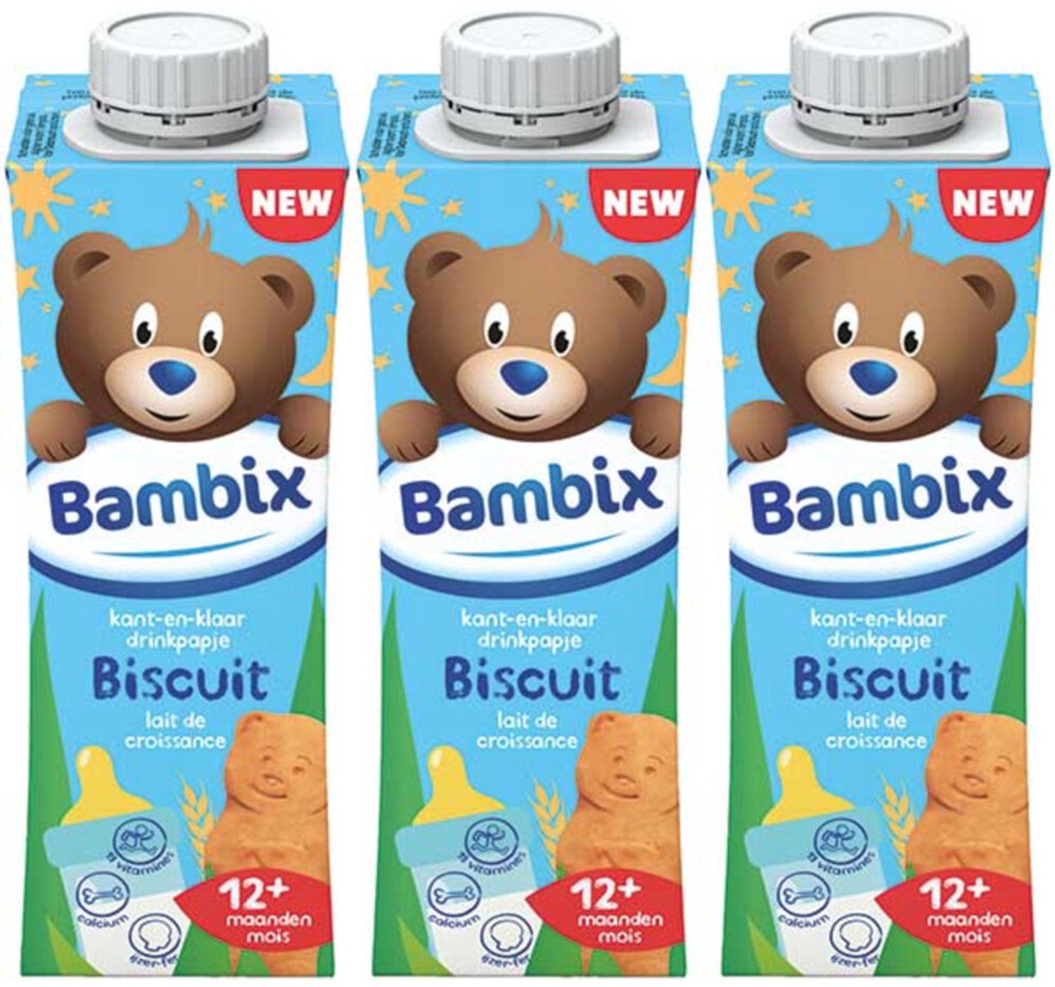 Bambix - Drinkpap Koekjes 12+mnd - 3 x 750 ml - Voordeelverpakking