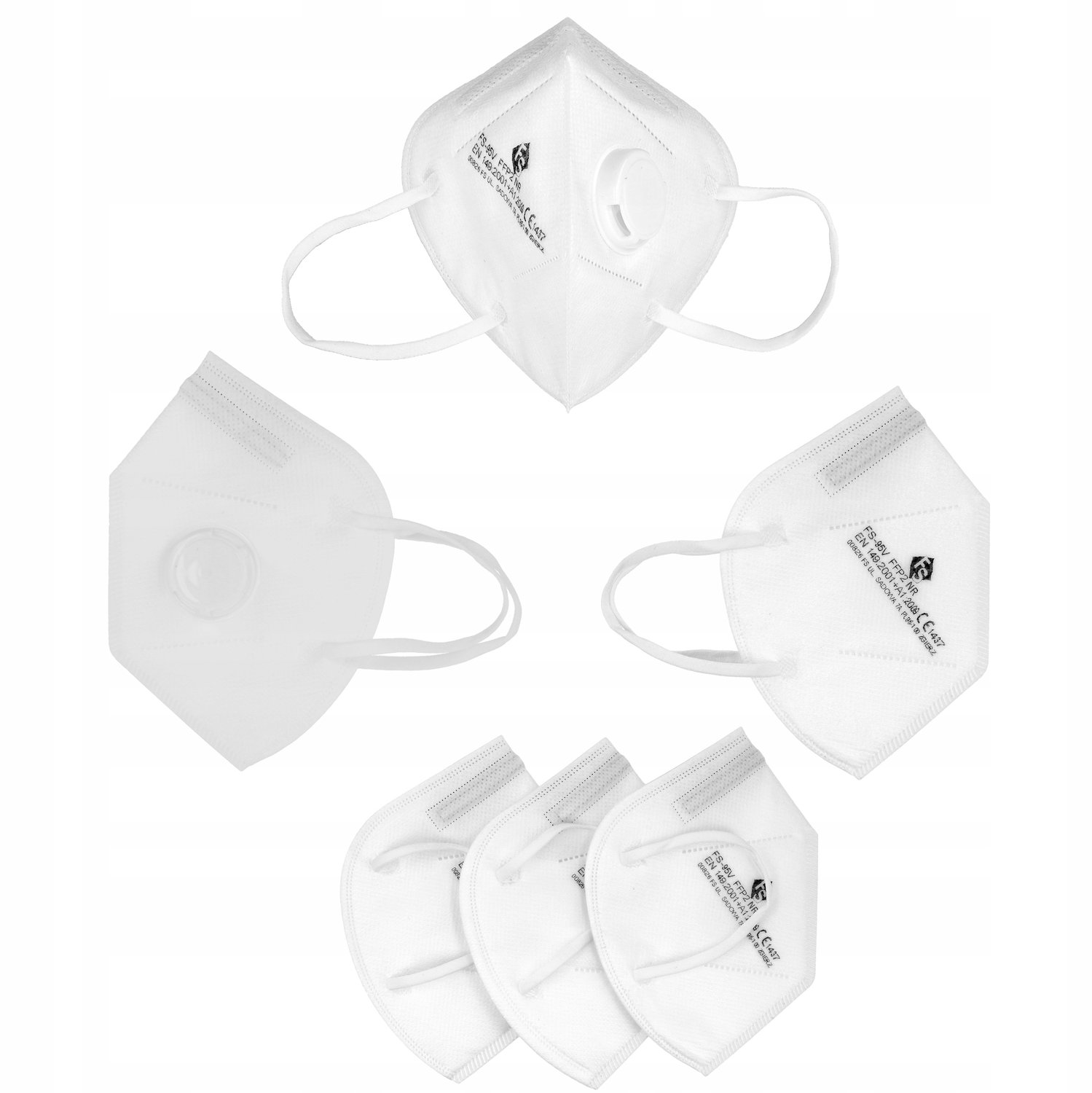 Yato FFP2 stofmaskers met ventiel - 3 stuks