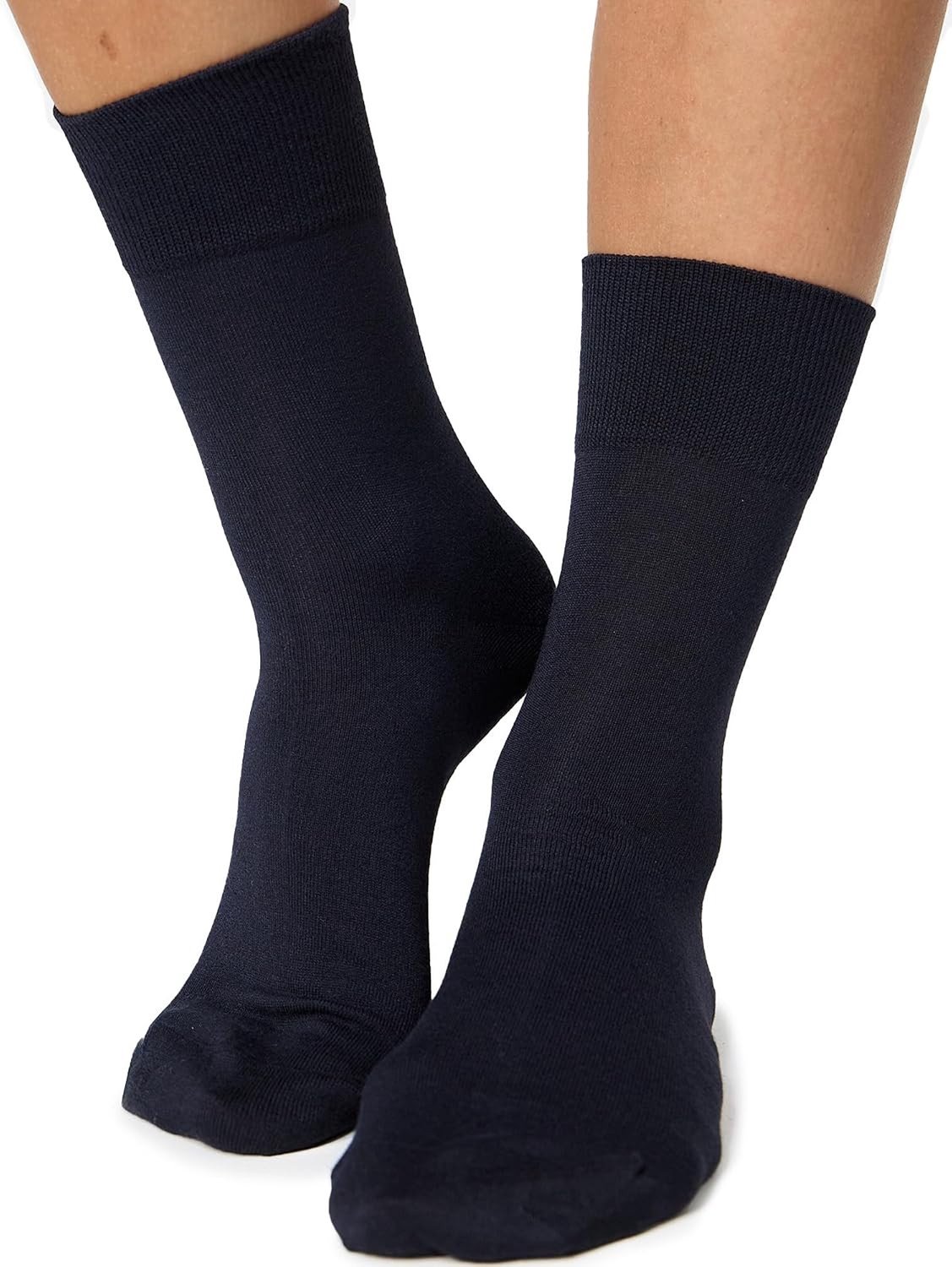 Bamboe Thermosok - Maritiem - 42 EU - Dikke Warme Ademend Wintersok - Voor Dames