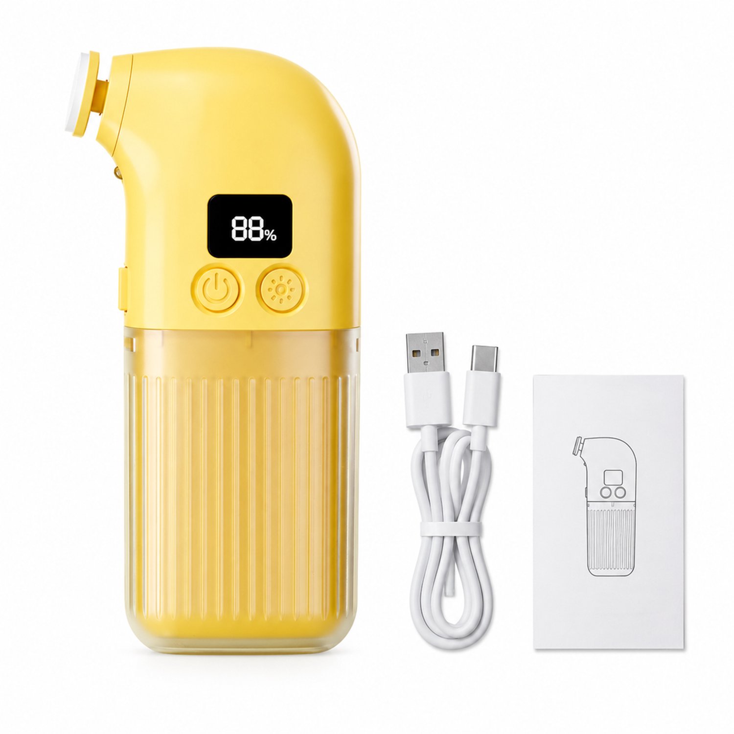 Elektrische nagelknipper - Type-C oplaadbaar - met verlichting - voor thuisgebruik en jonge kinderen - geel