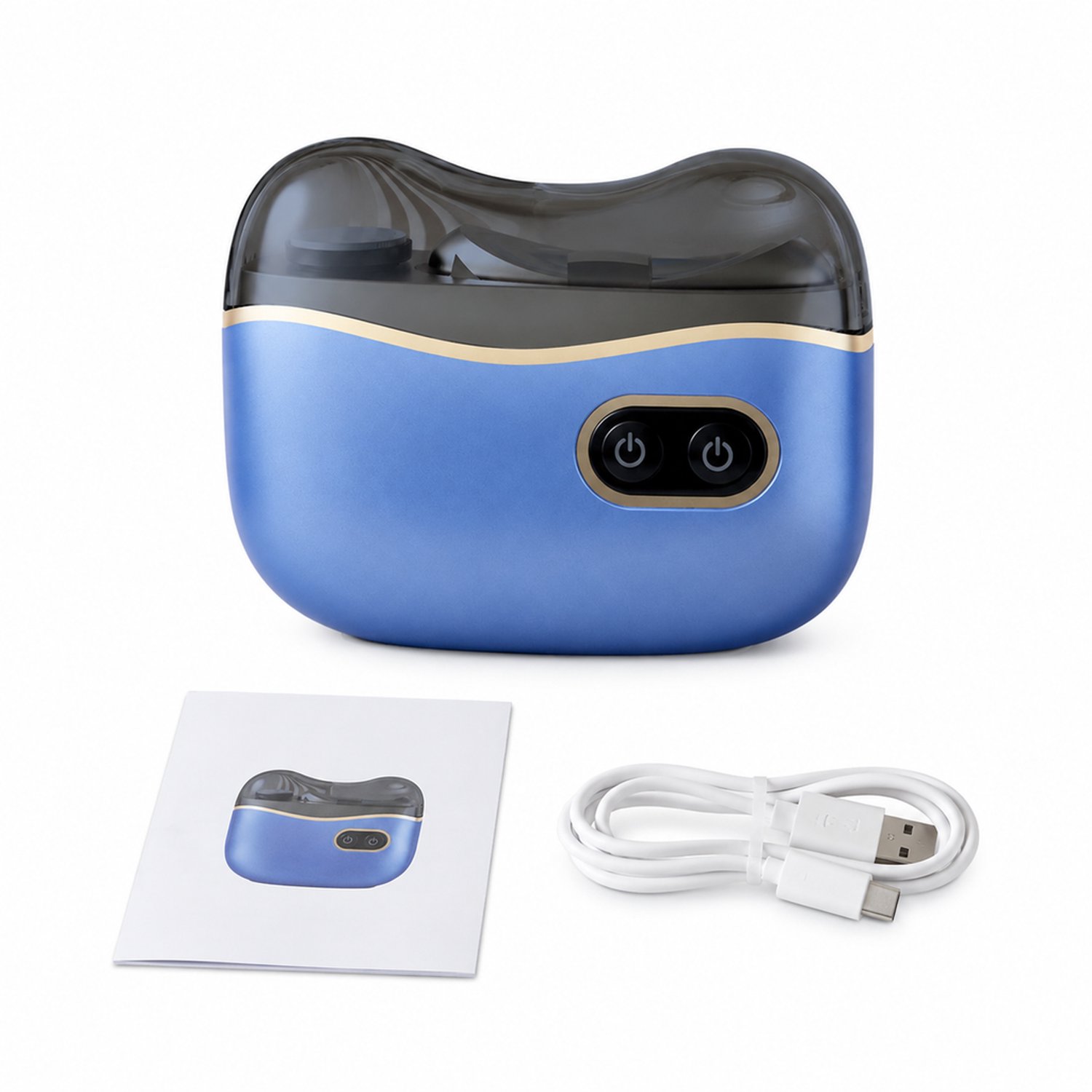 Elektrische nagelknipper - 2-in-1 nagelverzorgingsapparaat - voor dagelijks en thuisgebruik - blauw - met apparaat, handleiding en datakabel