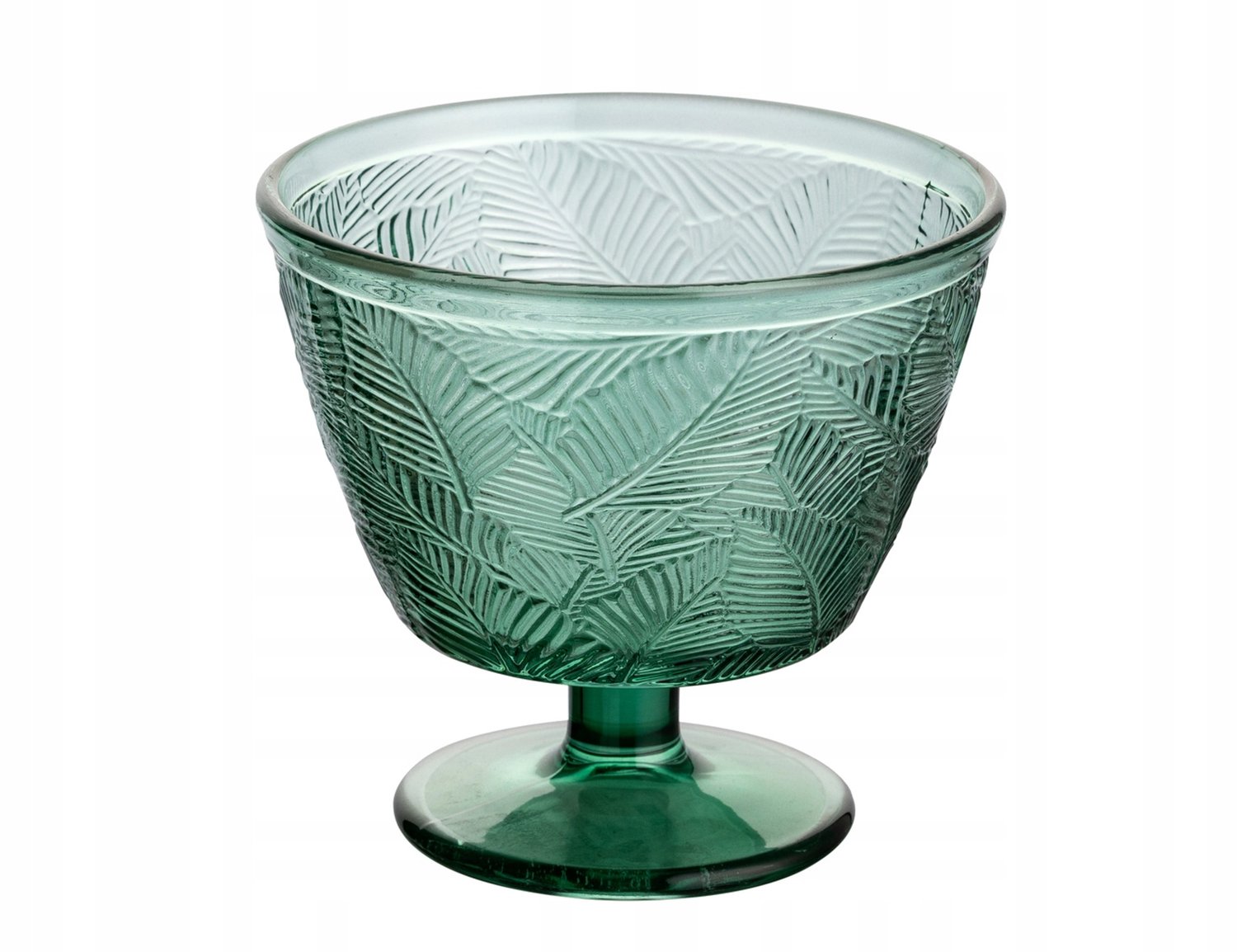 Florina Tropic IJspokal 310ml - Groen Glas met Bladmotief