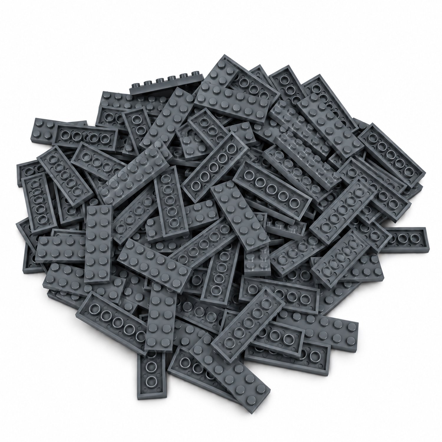 100 Bouwstenen 2x6 plate | Donkergrijs | Compatibel met Lego Classic | Keuze uit vele kleuren | SmallBricks