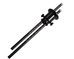 Markeergereedschap - Precisietekentool - Voor houtbewerkingslay-out - Aluminium met dubbele schalen - 25,6 cm lang - Zwart