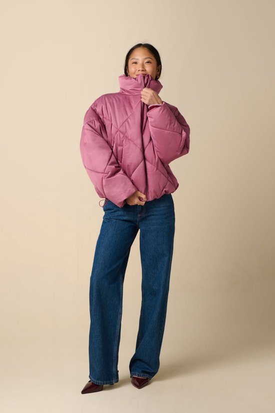 Paarse Quilted Jas