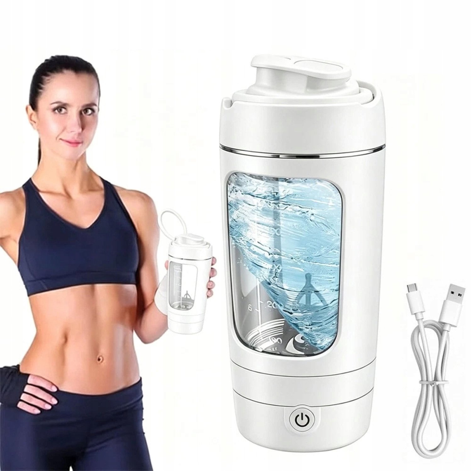 Elektrische Shaker 630ml - Krachtige Proteïne Mixer met USB-C