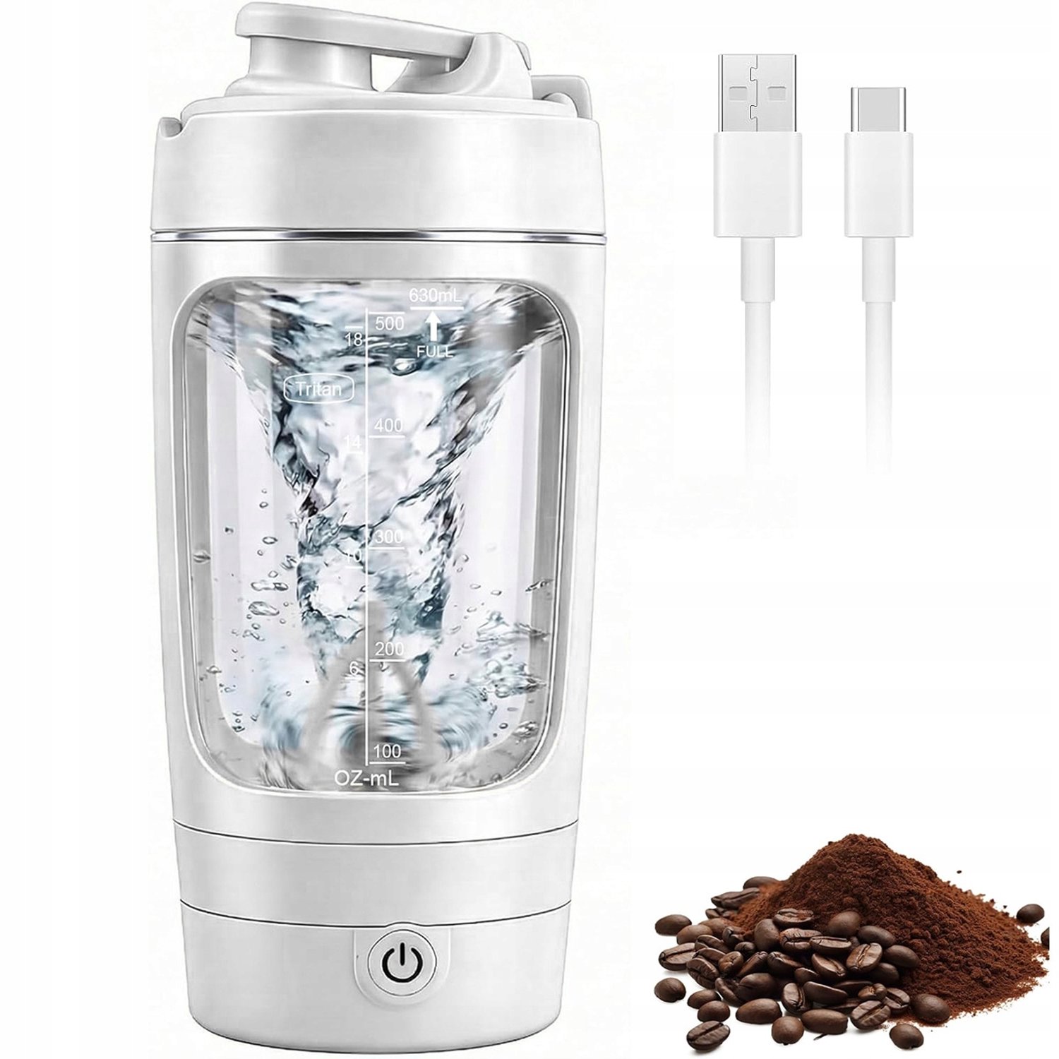 Elektrische Shaker 630ml - Krachtige Proteïne Mixer met USB-C