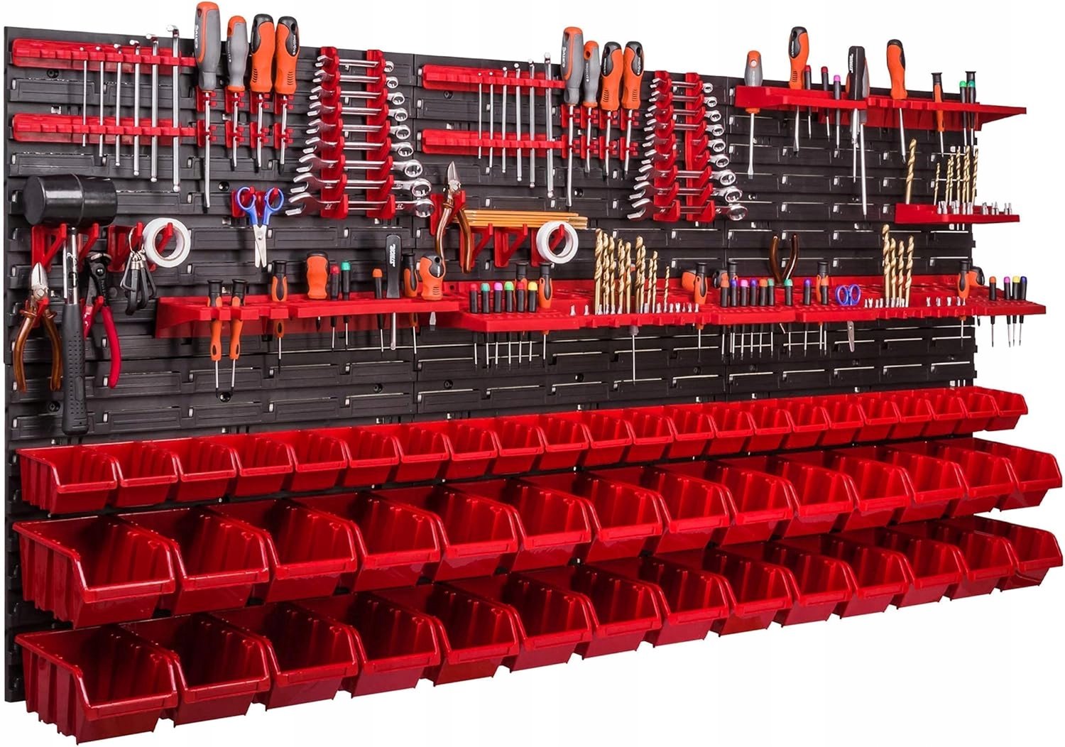 Gereedschapswand 1728x780mm met Bakken en Haken - Werkplaats Organizer