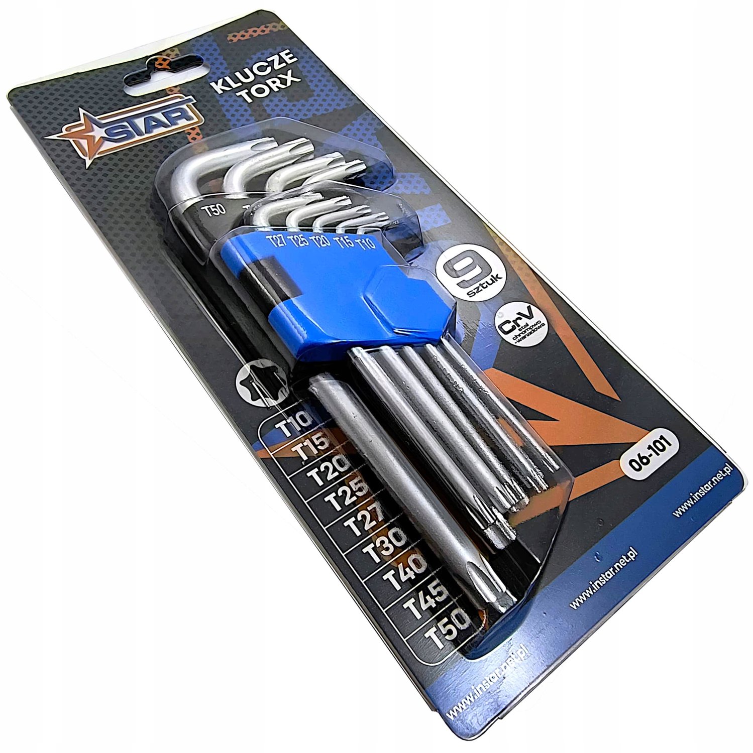 Torx Sleutelset 9 Stuks Cr-V Staal Universeel STAR
