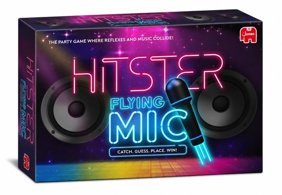 Jumbo Hitster Flying Mic – Nederlandstalig Muziekspel – Partyspel met Microfoon – Actiespel — cadeau in Partyspellen - foto 8
