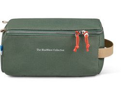 Toilettas Dames Heren – Make-up Tasje Cosmetica Tas – Reistoilettas Waterdicht – Gerecycled Plastic – Re.8 Cycle Sand – Olive – The BlueWave Collective