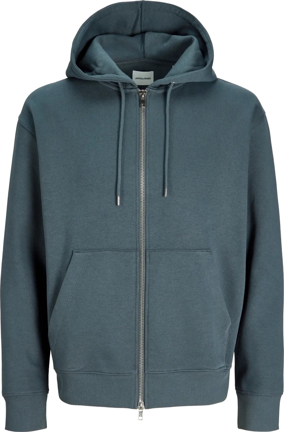 JACK & JONES Ace sweat zip hood regular fit - heren sweatshirt katoenmengsel met capuchon met rits - blauw (turbulence)