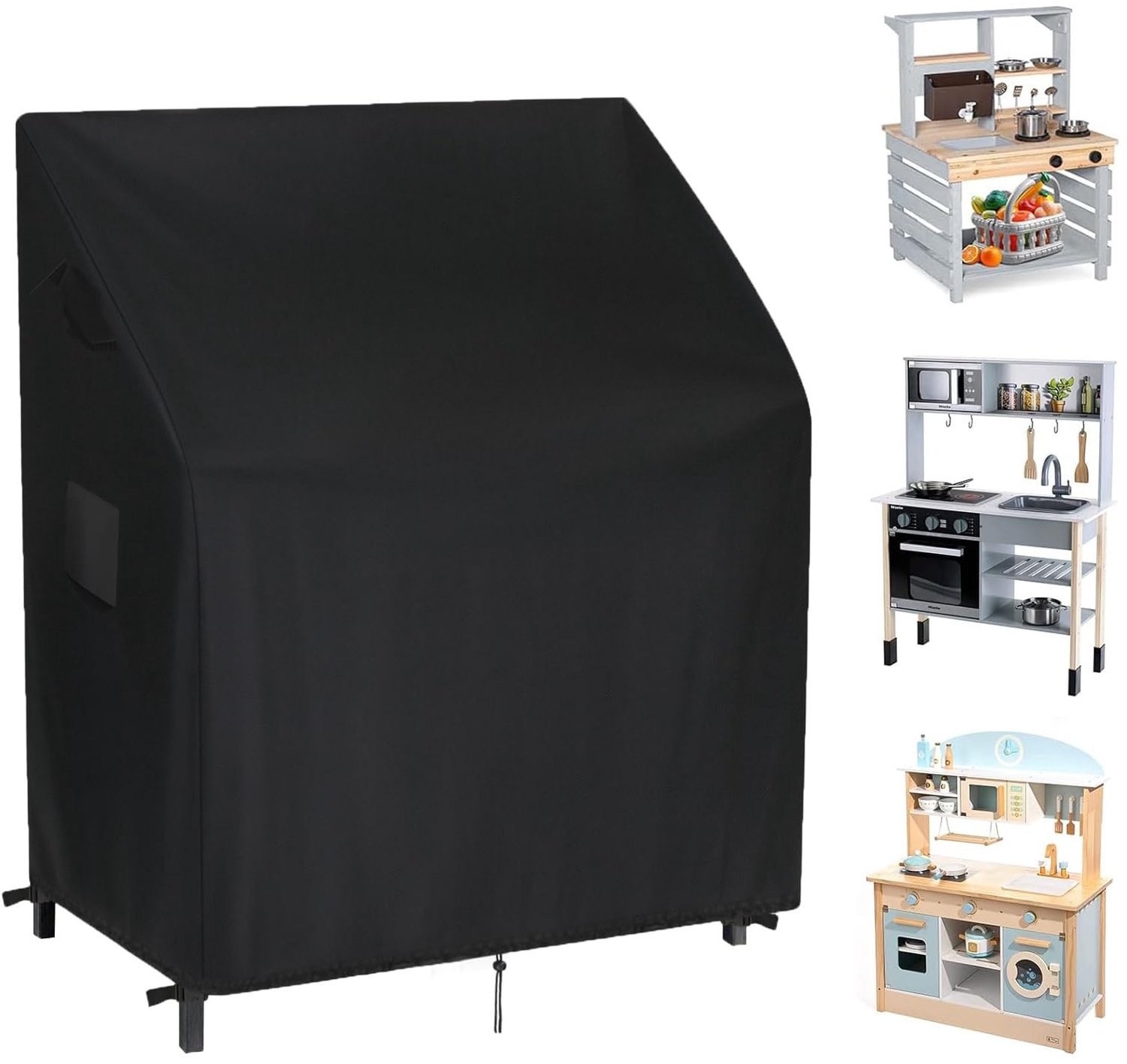 Famanu - Tuin/Outdoor hoezen - Bescherming tegen weersinvloeden - Duurzaam 420D Oxford - Zwart 1
