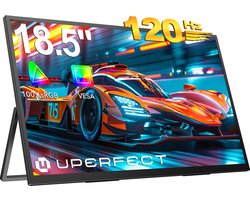 UPERFECT Portable Monitor 185E04 18.5" FHD 120Hz draagbaar monitor IPS 100% sRGB draagbaar scherm with Dual USB-C/VESA Mount,for Laptop/Switch/MacBook (VESA Mount )