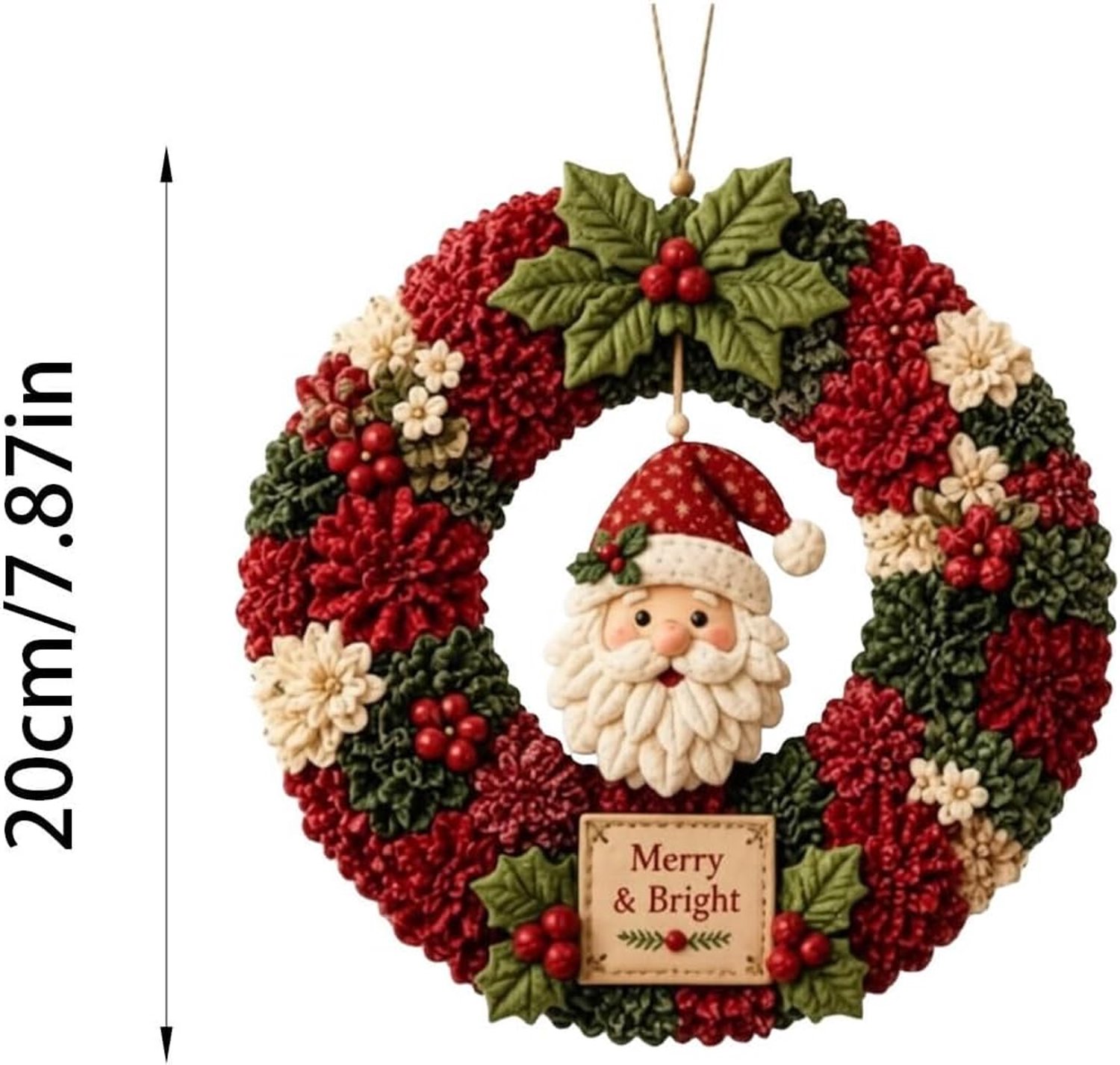 kerstkranspakket van stof - kerstkrans stof in prikken - kerst versieringen - kerstkrans voor buiten - kerstkrans maken - kerstkrans buiten - kerstkrans pakket - kerstkrans met patchwork - kerstkrans haakpakket - A – foto 2