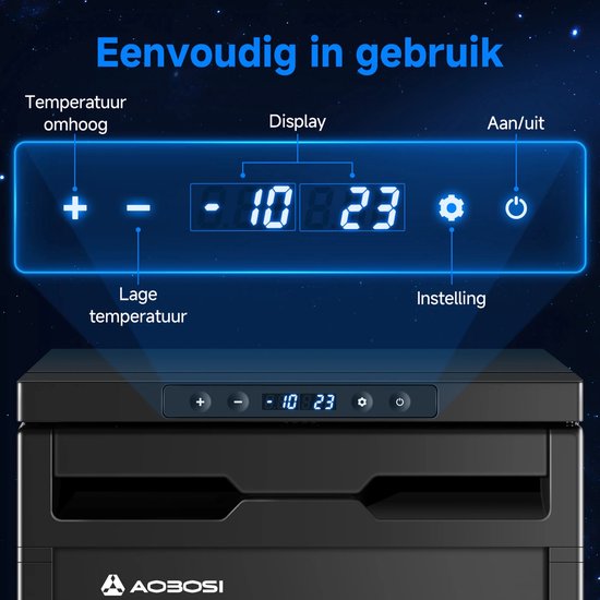 Koel-Vriescombinatie 45 Liter – Compressorkoeling – App-Bediening – Voor Camper, Auto en Boot – Zwart — afbeelding 3