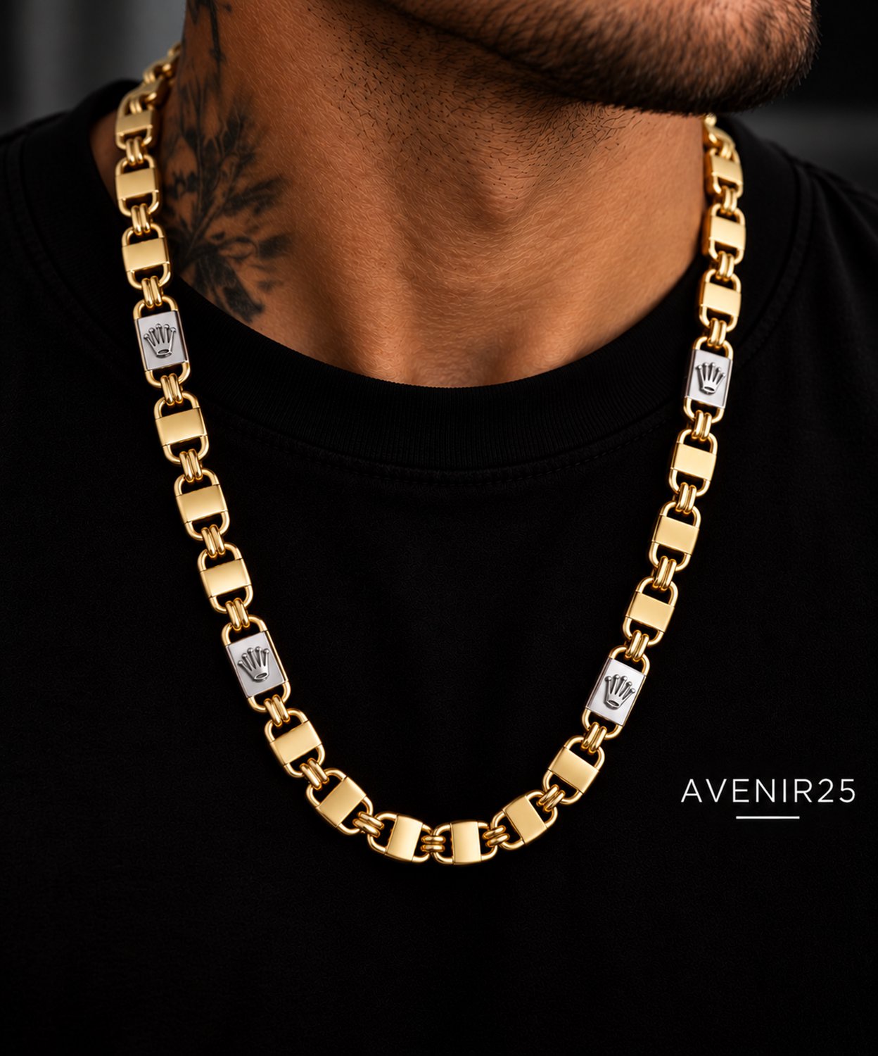 AVENIR25 - Koningsketting XL - 60cm - Luxe - Goudkleurig - Heren/Dames