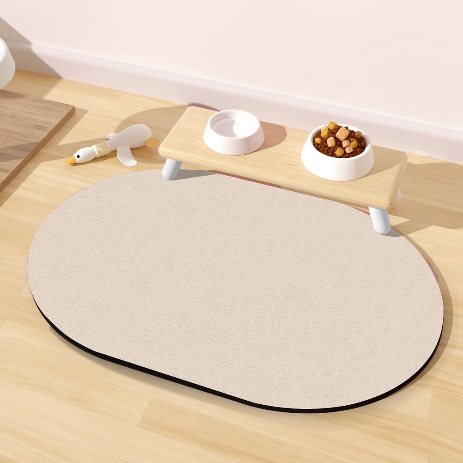 Famanu – Absorberende voerbakmat voor honden, 51 x 30,5 cm, antislip en gemakkelijk te reinigen, ideaal voor huisdieren